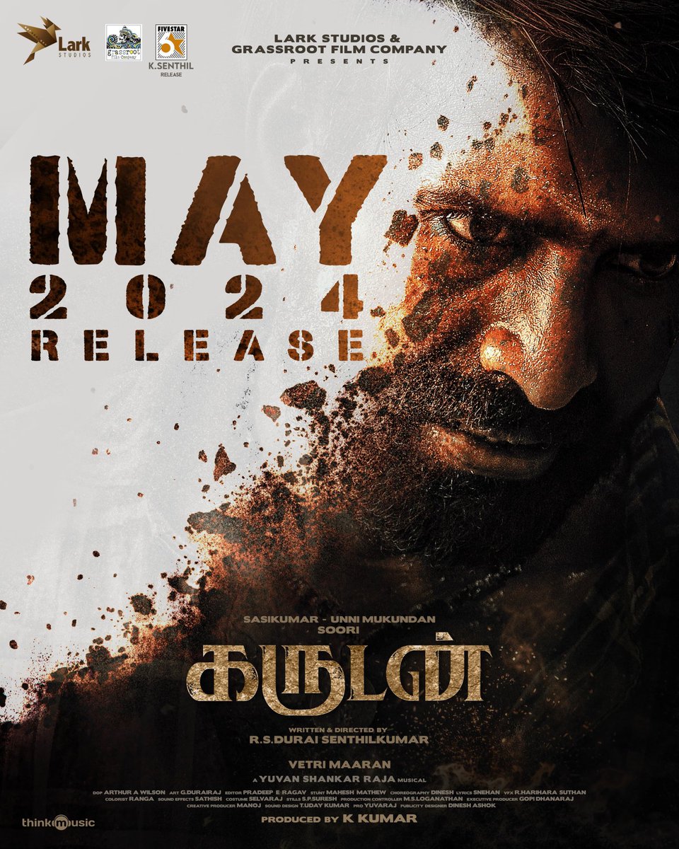 Cinema_Kirukan's tweet photo. #Garudan Theatrical Release On
MAY 2024🔥
#Soori #Sasikumar #Samuthrakani #UnniMukundan #Sshivada #RevathiSharma #YuvanShankarRaja
Story by #Vetrimaaran
Directed by #DuraiSenthilKumar
#Garudan From May 2024 !! https://t.co/zObudGrJRP