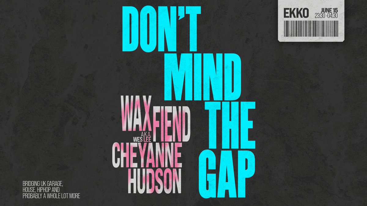 Net bevestigd: op zaterdag 15 jun keert DON’T MIND THE GAP terug naar EKKO voor haar vijfde editie. Bereid je voor op een energieke mix tussen UK garage, house, hiphop en waarschijnlijk nog veel meer. Tickets & info via: ekko.nl/dont-mind-the-…