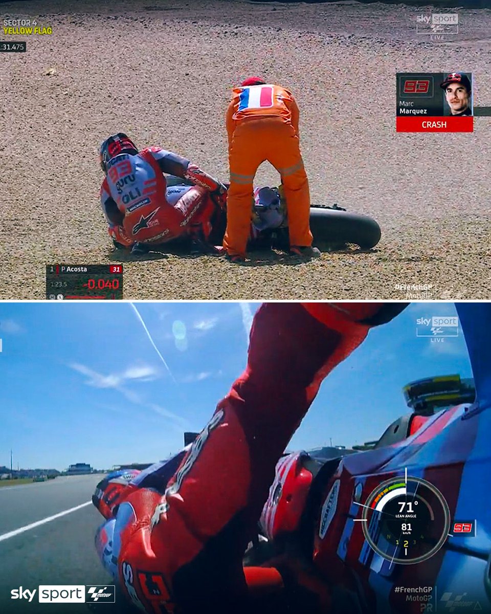 𝗖𝗮𝗱𝘂𝘁𝗮 𝗱𝗶 𝗠𝗮𝗿𝗰 𝗠𝗮𝗿𝗾𝘂𝗲𝘇
Nelle primissime battute di pre-qualifiche
IL LIVE 🔗 tiny.cc/Venerdi_Franci…
#SkyMotori #SkyMotoGP #MotoGP #FrenchGP #Marquez