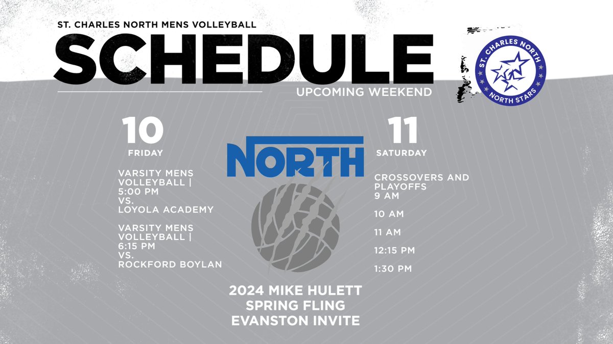 2024 Mike Hulett Spring Fling is here! We play at Loyola Academy vs. Loyola & Rockford Boylan...Crossovers & Playoffs at Evanston HS on Saturday. Both high schools are iconic...can't wait to play in some nostalgic gyms! @LoyolaAcademy @SCNBoosters @SCNAthletics @ETHSWildkits