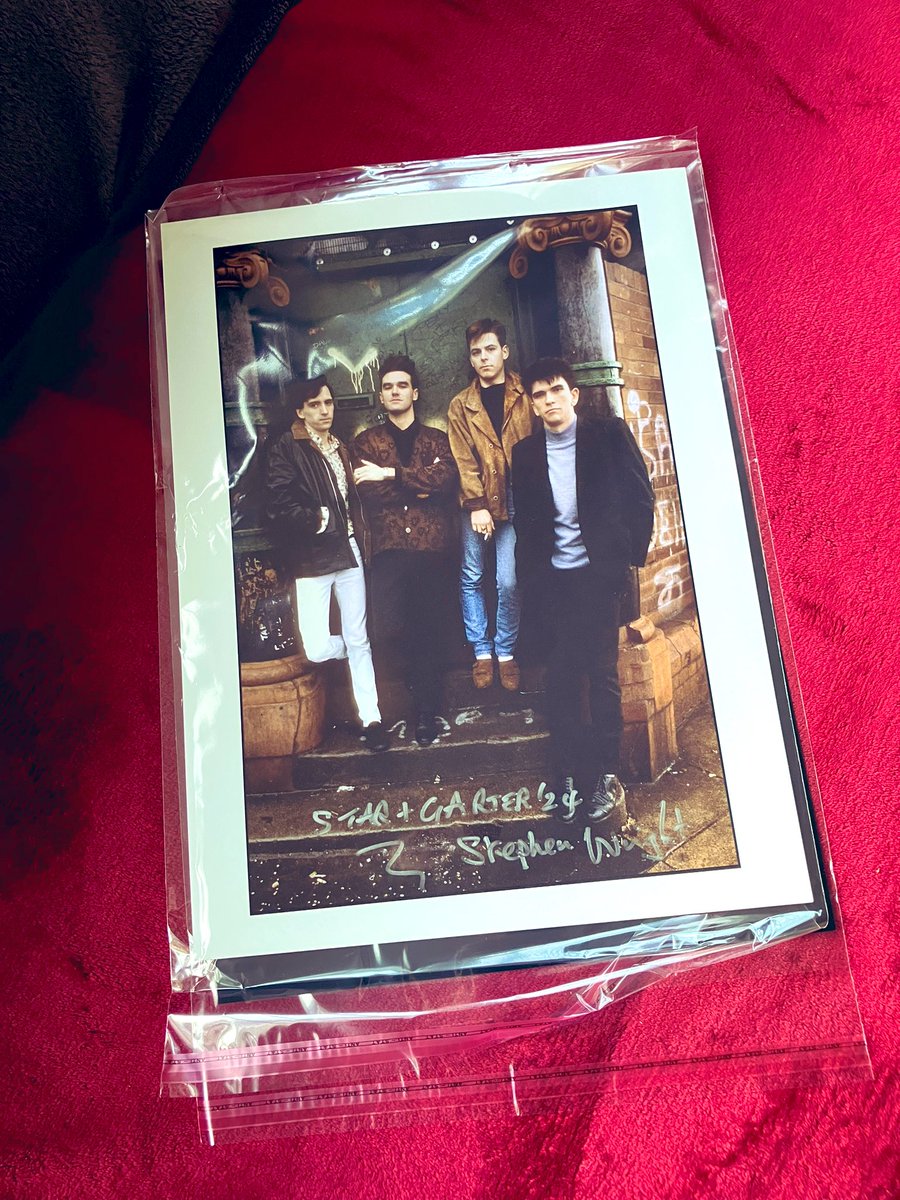 Incredible raffle donation from photographer Stephen Wright - a rare colour print of The Smiths outside @salfordladsclub 😦 Raffle is CASH ONLY with a prize draw BOTH NIGHTS for the first time ever! This is a gorgeous print thank you @smithsphotos1