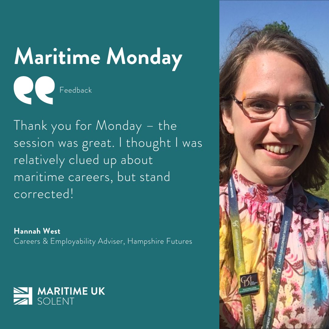 🌊 We love hearing feedback like this! Keep sailing with us on this journey and sign up for our Newsletter so you don’t miss out on any valuable events. Subscribe here - muksolent.com/join-us #MaritimeMondays #CareerExploration #MaritimeUKSolent