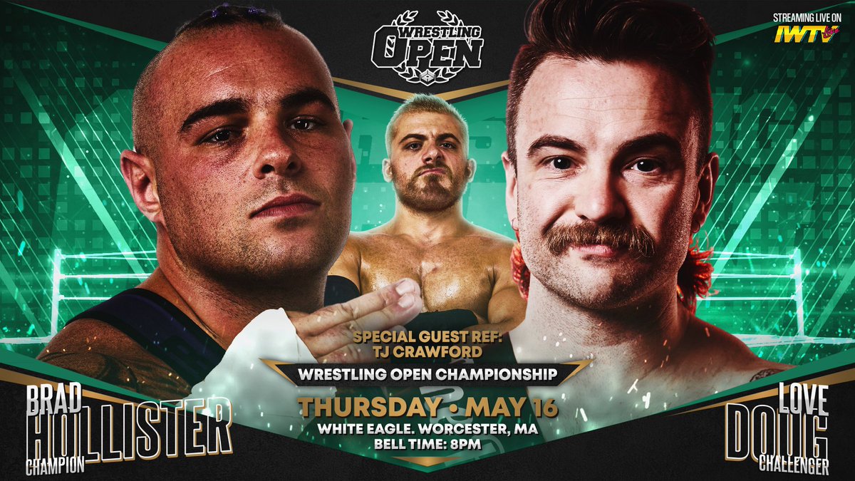 BREAKING: After last night’s win over Joey Janela, @BigBaconBrad has accepted @LoveDoug_’s challenge with one condition. @TJCWrestling is the special guest referee! Who else can’t wait to see how this will go on Thursday? #WrestlingOpen