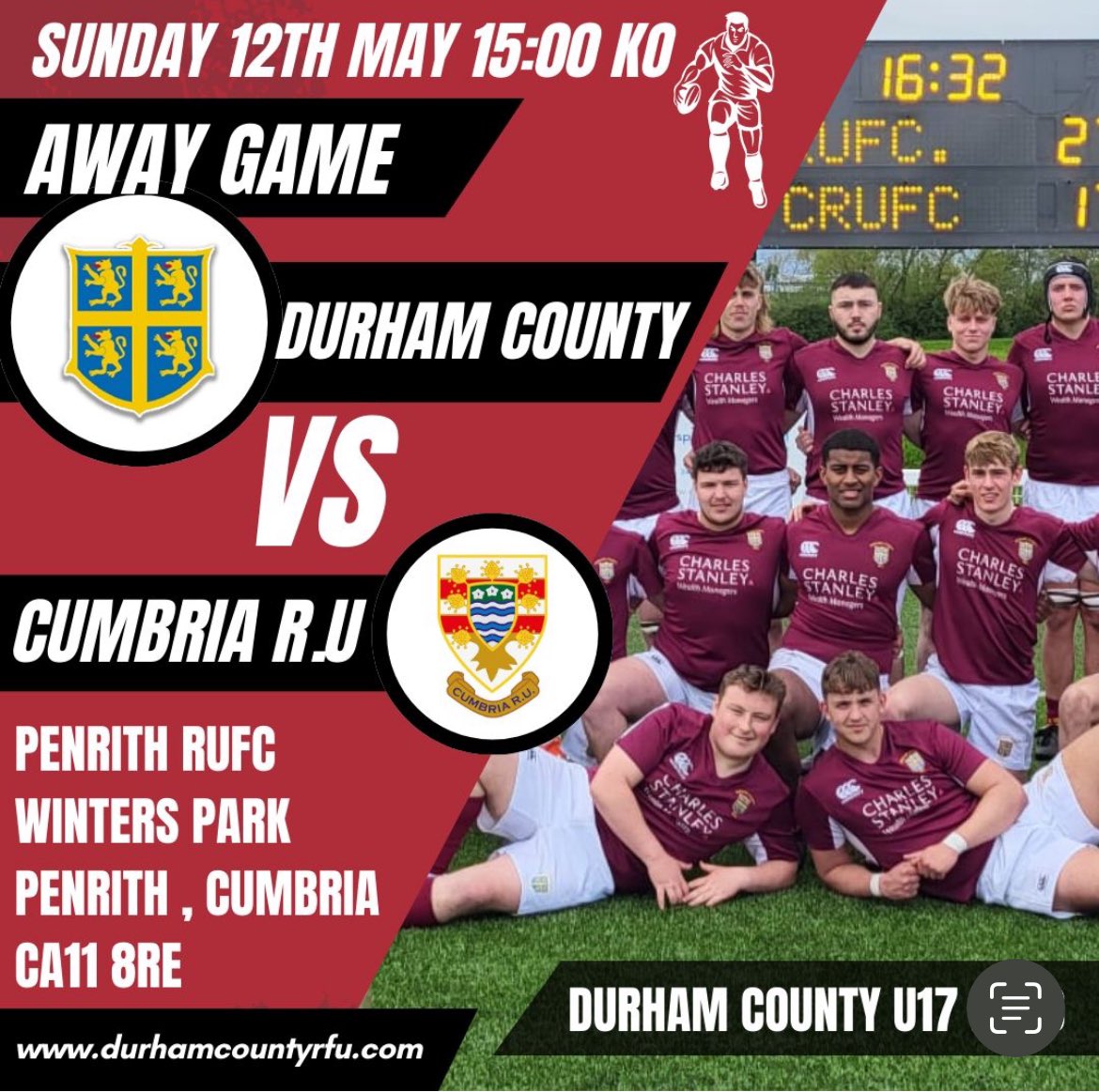 Looking forward to the start of the u17 Durham County Campaign this weekend. Lads are traveling to Penrith to take on <a href="/CumbriaRU/">Cumbria Rugby Union Official</a> u17’s