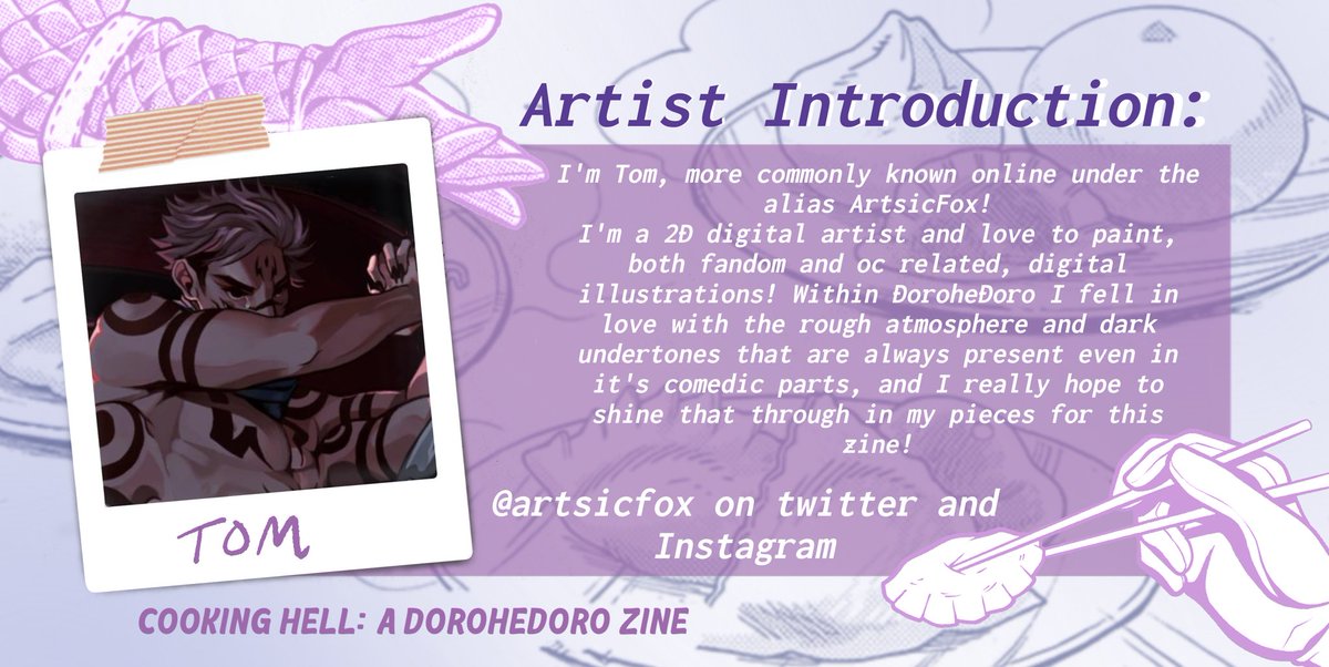CookingHell's tweet image. Next artist spotlight: @ArtsicFox !
Tom is joining us as a page artist, and we might have a stretch goal in mind for merch if things progress well enough 🫡
@shrine_zine @zinewish @faneventshub @fandomonium_e @homeofheroeshub @ZineIncoming @ZineTown