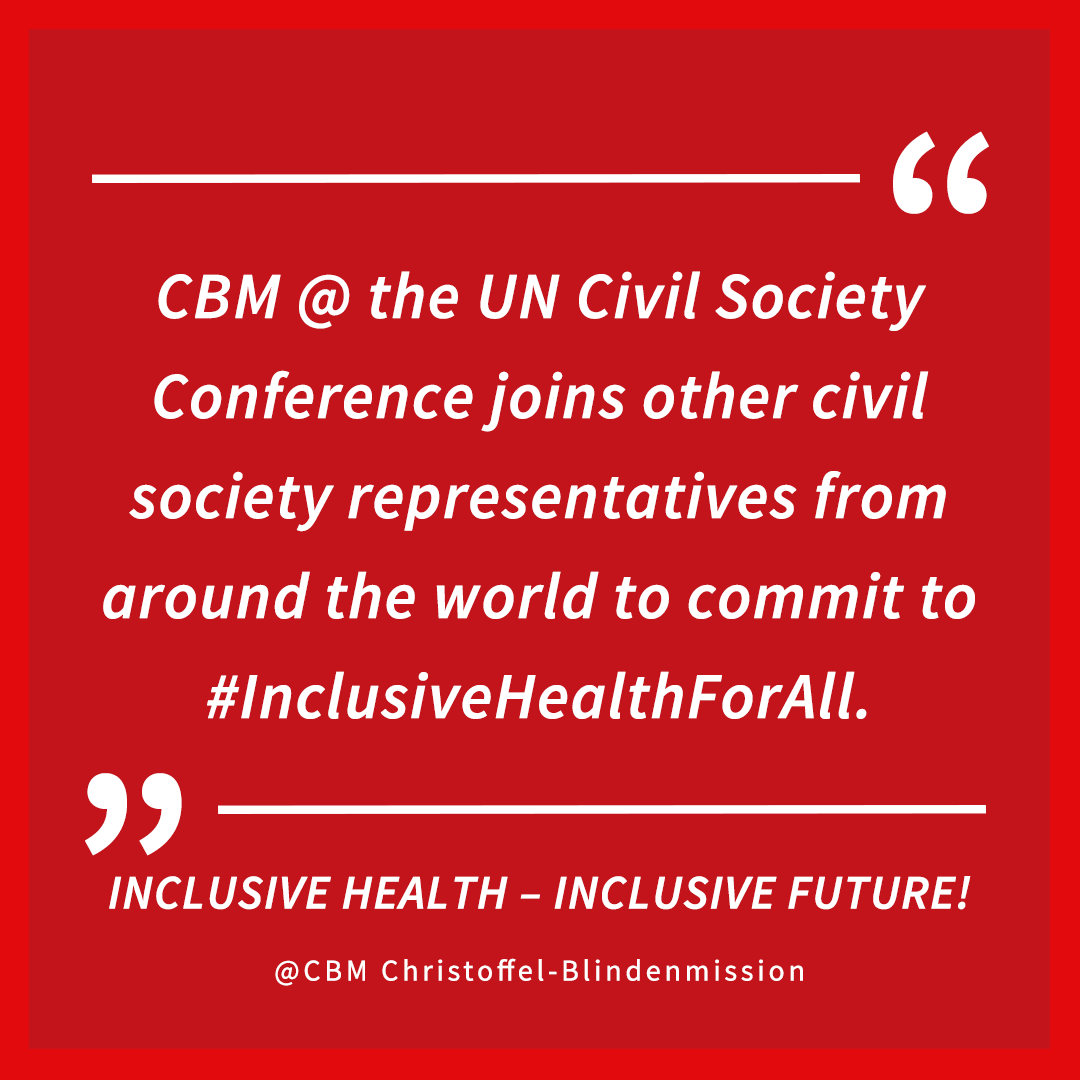 @UNDGC_CSO @cbmWorldwide joins other civil society representatives from around the world to commit to #InclusiveHealthForAll. 

#2024UNCSC 
#InclusiveHealth for an #InclusiveFuture