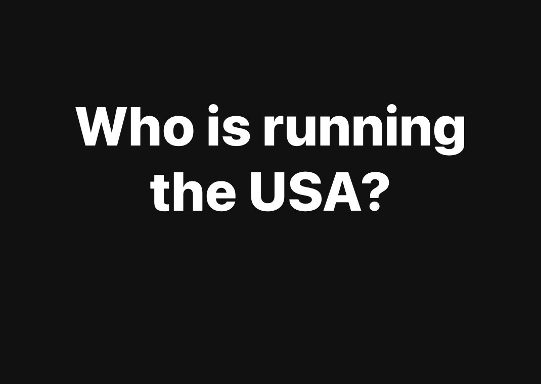 Who is running the USA?