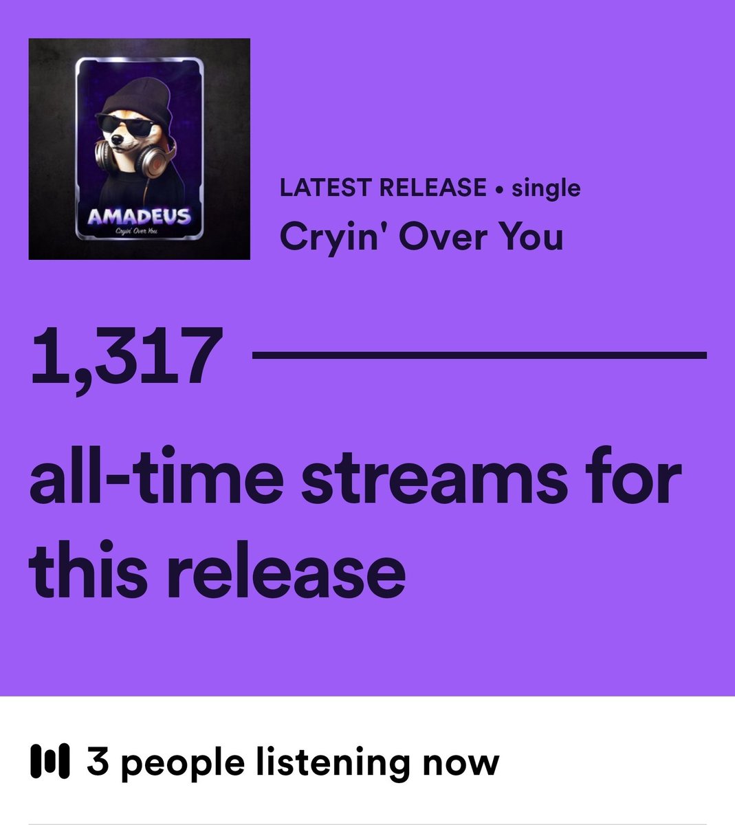 Our first single is gaining popularity from the mainstream.

Check out our single here:
open.spotify.com/track/3oKyoBDR…