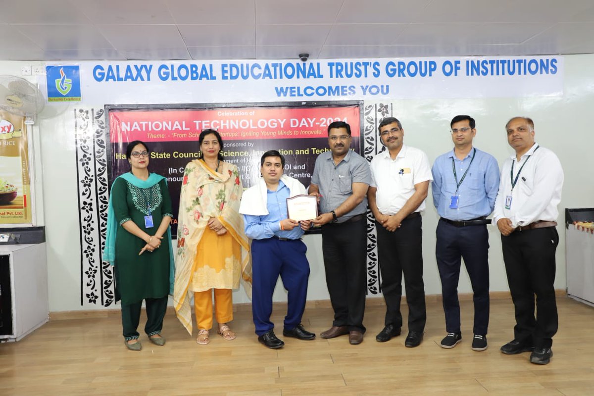 Galaxy Global Group of Institutions, Ambala, celebrated National Technology Day with great enthusiasm and fervor on Friday, May 10th, 2024, at 11:30 AM onwards in the Seminar Hall AB1 Block. #gggi #iic #nationalTechnologyDay #technologydaycelebrations #fromschoolstostartups