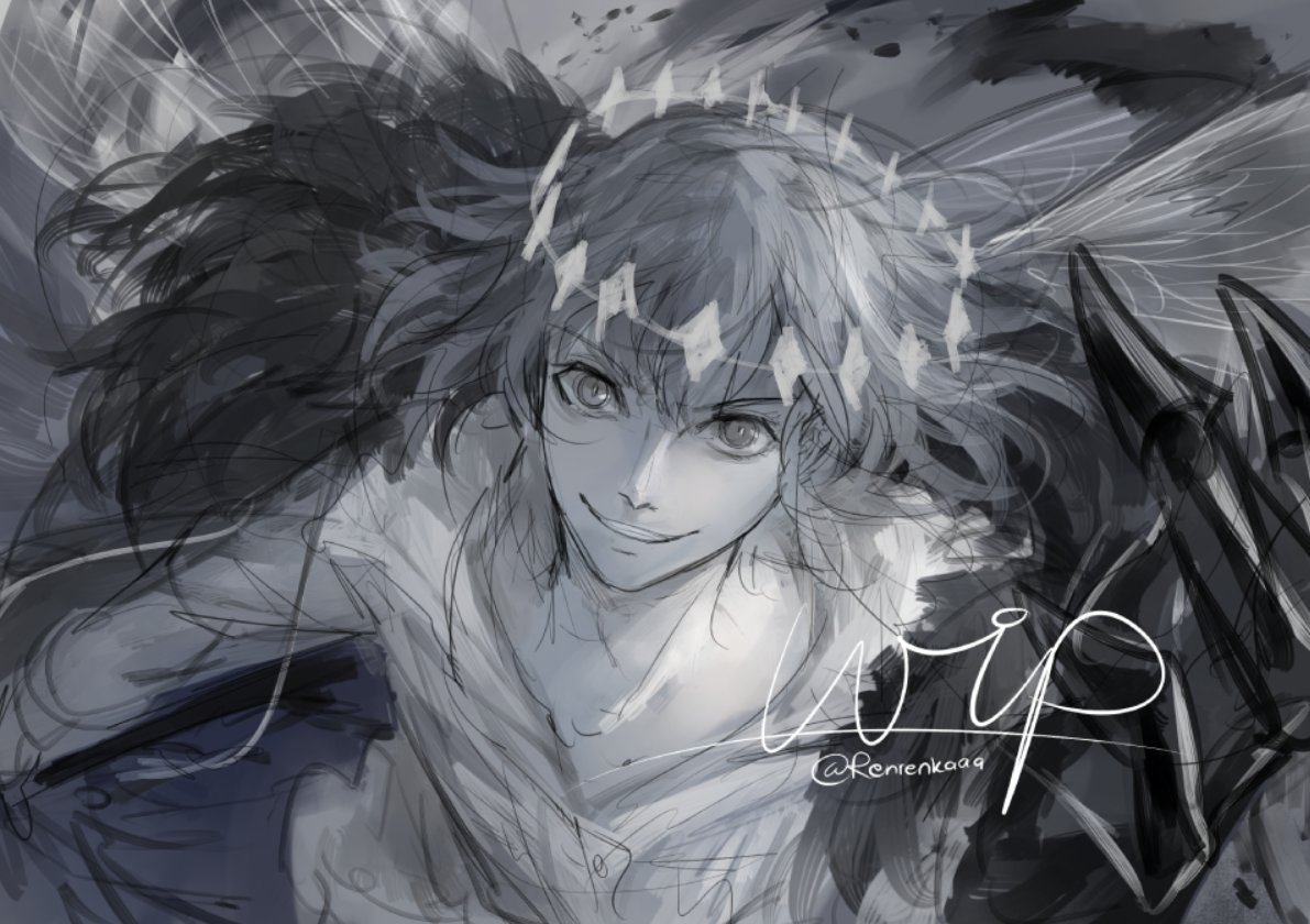 Grayscale attempt + WIP #FGO #オベロン