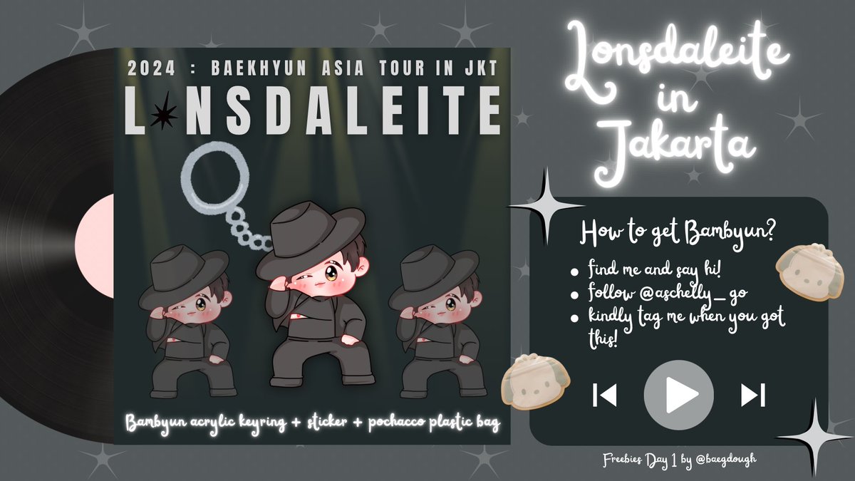 🎩ྀི rt and likes are appreciated 🎩ྀི ✩ LONSDALEITE in JKT : D1 FREEBIES by @baegdough 📍: ICE BSD 🗓️: Saturday, June 1st 2024 🕰️: TBA ౨ৎ find me and don’t forget to follow @ASCHELLY_GO [very limited stock❕] see u! >ᴗ< #BAEKHYUN #LONSDALEITEinJAKARTA