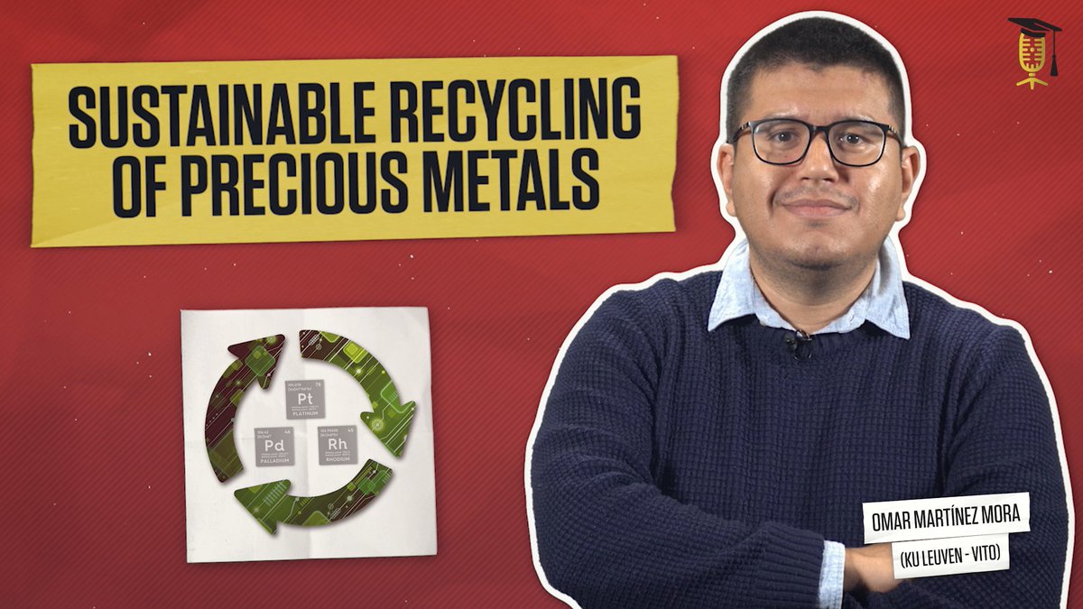 1 in 4 products around you contain precious #metals 📱💻🚗 'We urgently need better ways to recycle these metals' says @ikamatza @VITObelgium. His #PhD led to a breakthrough: GDEx, a sustainable method for selective #recovery of these precious metals👇 🎥 sciencefiguredout.be/sustainable-re…