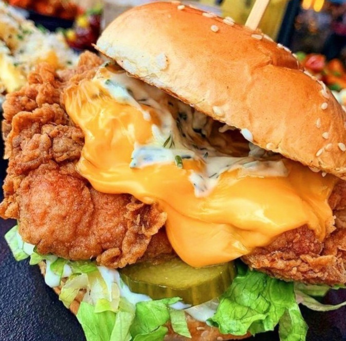 Fried Chicken Sandwich with Cheese 🧀 homecookingvsfastfood.com 
#homecooking #food #recipes #foodpic #foodie #foodlover #cooking #hungry #goodfood #foodpoll #yummy #homecookingvsfastfood #food #fastfood #foodie #yum