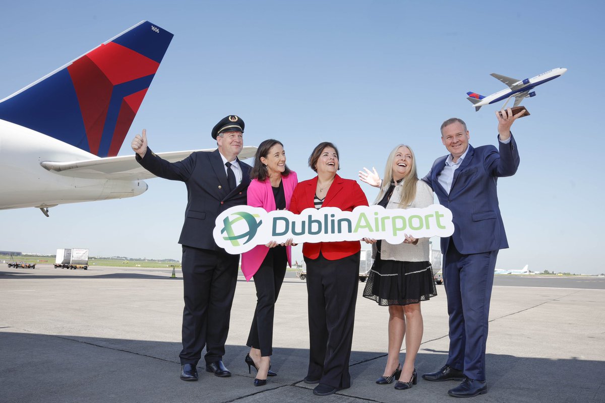 Dublin Airport welcomes the commencement of @Delta’s inaugural flight from Dublin to Minneapolis. Full story here: dublinairport.com/latest-news/20… ✈️🇺🇸