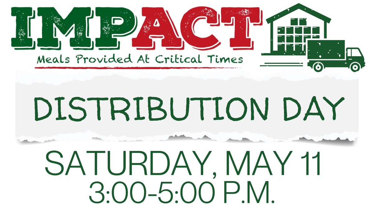 Impact Meals Project Distributions will take place this Saturday, May 11 from 3-5 p.m. at the VBSD Service Center. Families that are unable to pick up during this time can call to schedule a pick up time the week of May 13th. To participate, students must be on IMPACT's current