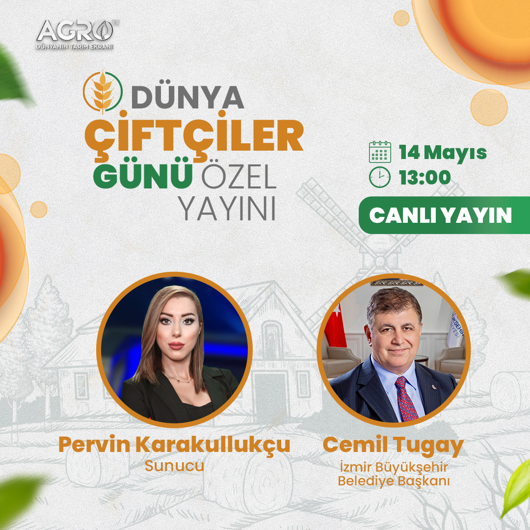 İzmir Büyükşehir Belediye Başkanı Cemil Tugay,14 Mayıs Dünya Çiftçiler Günü Özel Yayınında AGRO TV'ye konuk oluyor. @izmirbld @drcemiltugay #agrotv #tarım #ciftci #çiftçilergünü #çiftcilergünü #14mayısçiftçilergünü #14Mayıs #farming #farmerday #farmers #FarmersDay