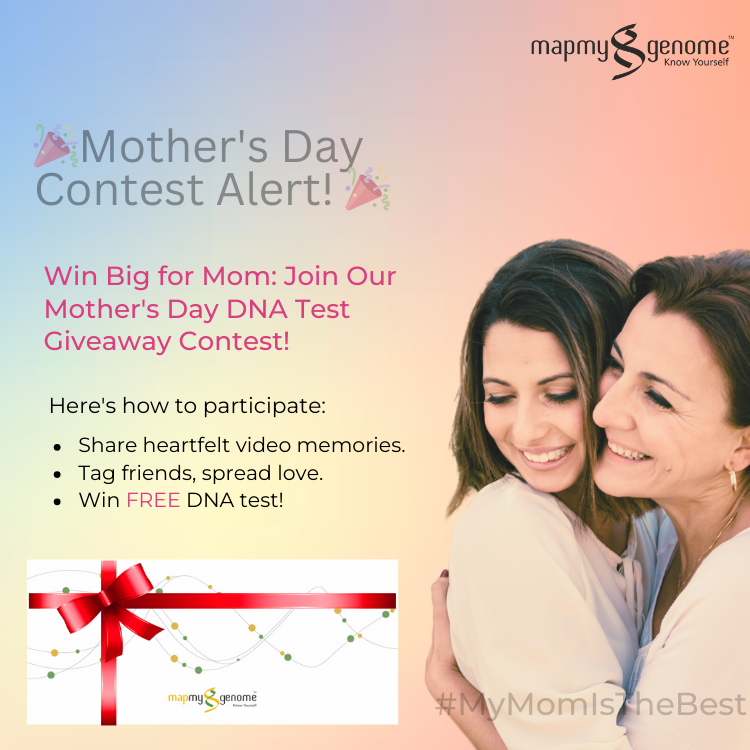 🌸Mother's Day Contest Alert! 🌸 🎉Participate to WIN a FREE DNA test for your amazing mom! 🎁Share your cherished memories and why your mom is special. Link to buy: lnkd.in/d9vuwqVb Don't forget to tag @MapmyGenome.💖 📸 Here's how to enter: 1. Share a heartfelt…