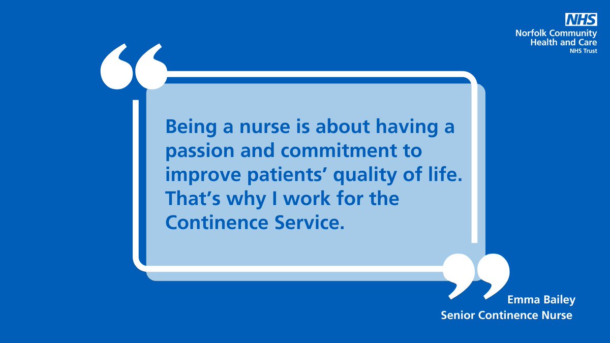 Emma Bailey is a Senior Continence Nurse. As part of #InternationalNursesDay Emma talks about her role as a continence nurse & how rewarding it is.

You can read Emma's story here>>wearenchc.nhs.uk/our-nurses-our…

#IND2024 #OurNursesOurFuture #WeAreNCHC 💙