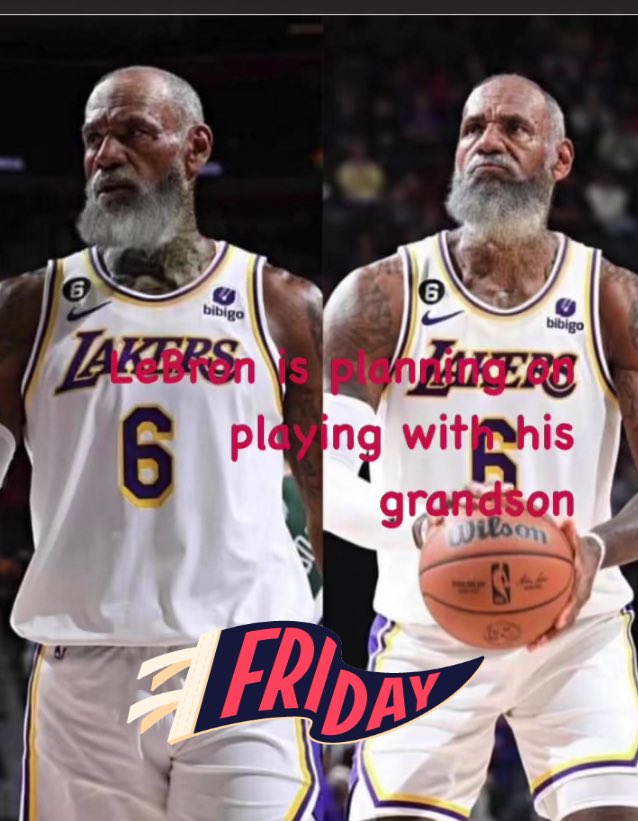 #BreakingNews #NBA  #LeBronJames has decided to hold off retirement until his grandson enters the league. 🏀🏀  #TwamilyTag