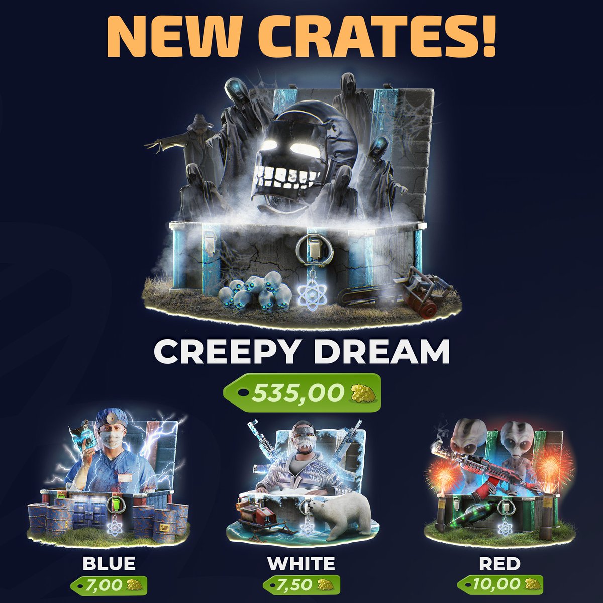🎉 4 NEW Crates are now available on Cobalt Lab! Dive in and explore our latest additions 📝 Share your ideas about what you'd like to see in the next crates in the comments