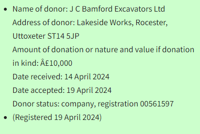 Well well ... Talk about a conflict of interest ... Another one for you to comment on @GullisJonathan. When you receive a donation from JCB on the 29th April and on the 03rd May they put 200 jobs in your constituency at risk? What price your silence? tinyurl.com/5cfcm68u