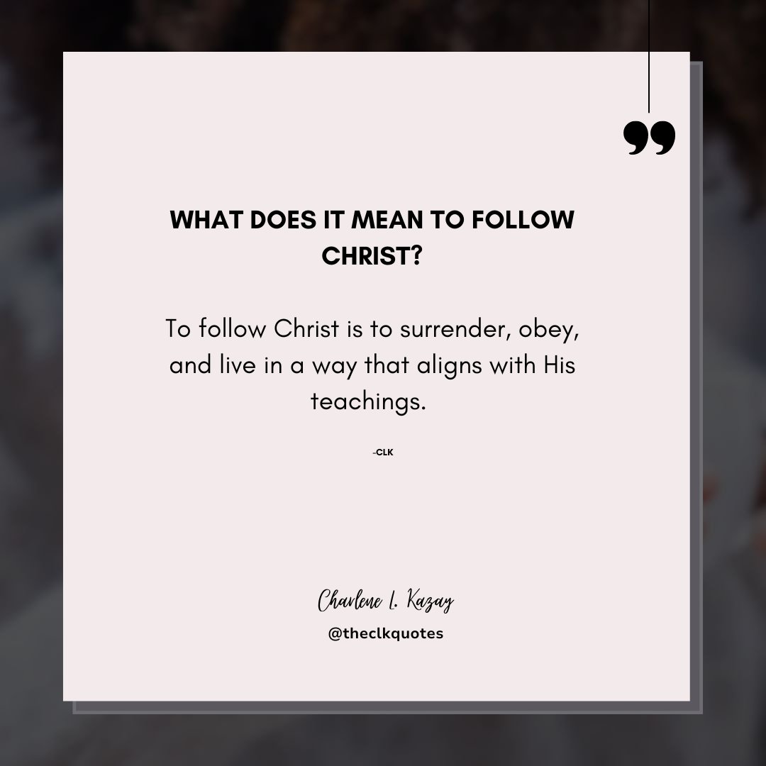 It is a transformation that goes beyond surface-level changes and leads to a life deeply rooted in faith and obedience.

Visit the website via the link in the bio.
Post link: charlenelkazay.org/take-up-your-c…

#theclkquotes #Faith #Love #Hope
#Bible #CharleneLKazay #ChristianQuotes