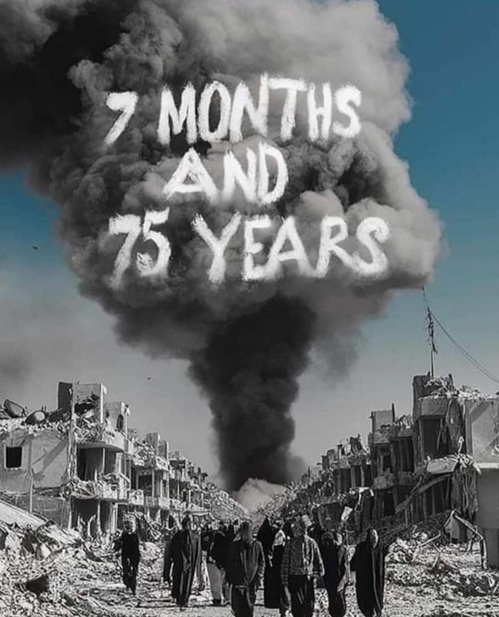 7 Months and 75Years 
#Rafah #RafahuUnderAttack #RafahuUnderAttack #Gaza #GazaGenocides #FreePalestine #Palestina #PalestineLivesMatter #IsraeliTerrorism