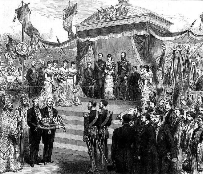 On 10 May we celebrate Romania`s State Independence Day and, traditionally, Royalty Day. The coronation of King Carol I along with Queen Elisabeth on 10 May 1881 was also depicted in The Illustrated London News, as rendered in this image.