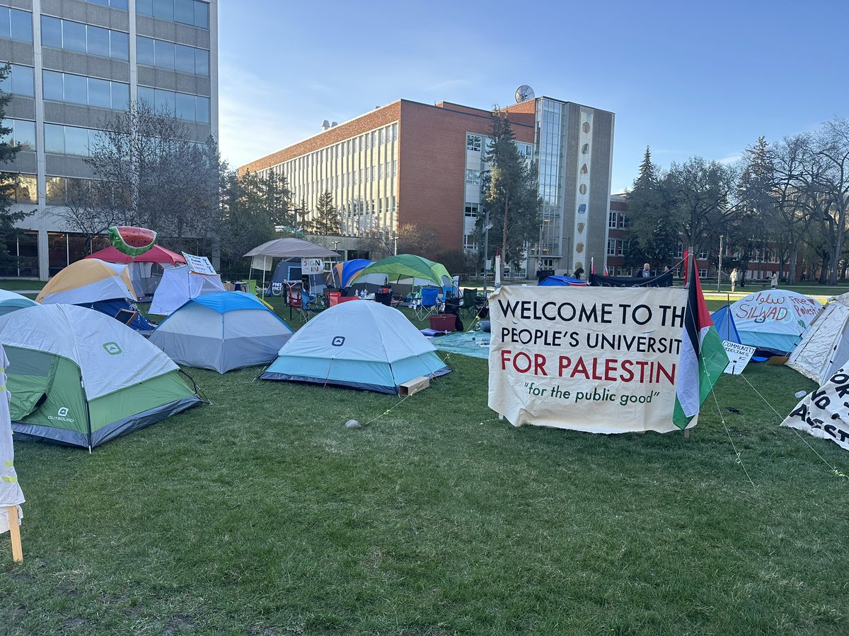 Good morning @UAlberta! As an alum, I’m getting too old for this. Listen to your students: disclose, divest and end the university’s complicity in genocide now. #FreePalestine