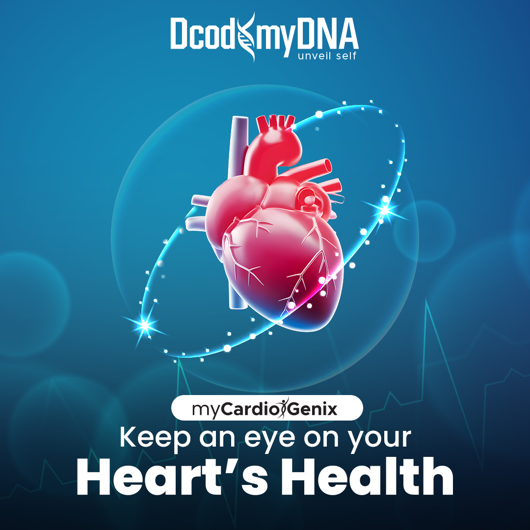 Your Heart, Your DNA, Your Health!

Take charge of your Heart’s Health with genetics. Make informed decisions, adopt healthier habits, and collaborate with healthcare providers on a heart health plan that's truly personalised.

#genetictesting #dna #dnatesting #dcodmydna