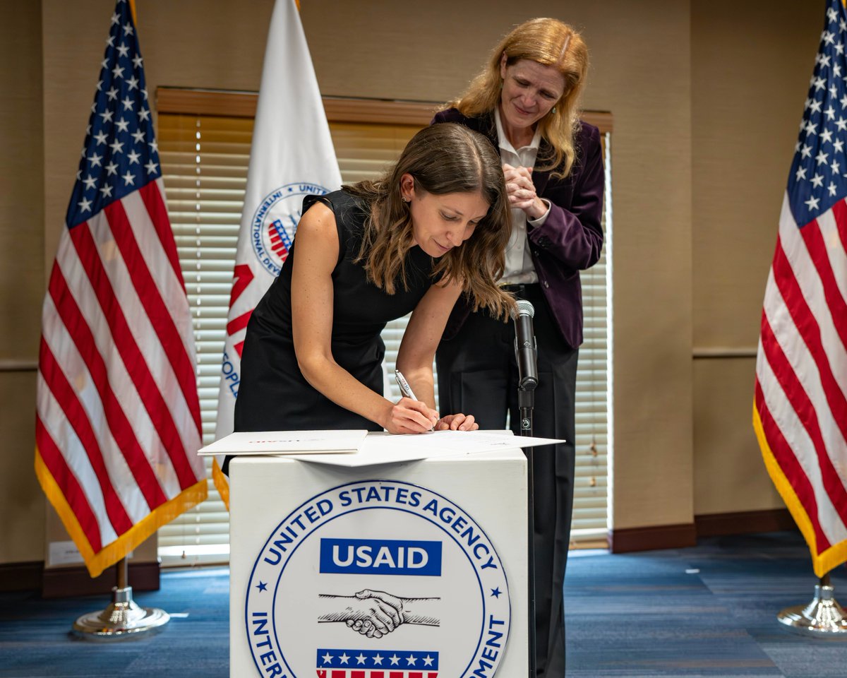 Delighted to swear in my friend Rebecca Chalif as Chief of Staff. Rebecca’s work at @USAID has already transformed how we tell our story to communities around the world, helping drive progress far beyond the scope of our programs.