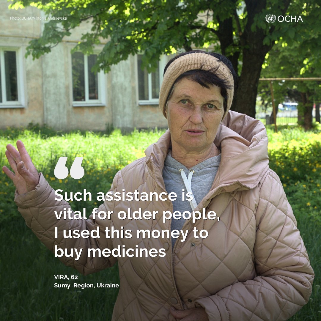 'Explosion sounds are everywhere; no one is safe,' - says Vira from a small village near the Russian Federation border. To cover her basic needs and those of other residents, #UkraineHumanitarianFund supported a multi-purpose cash assistance programme run by aid organizations.