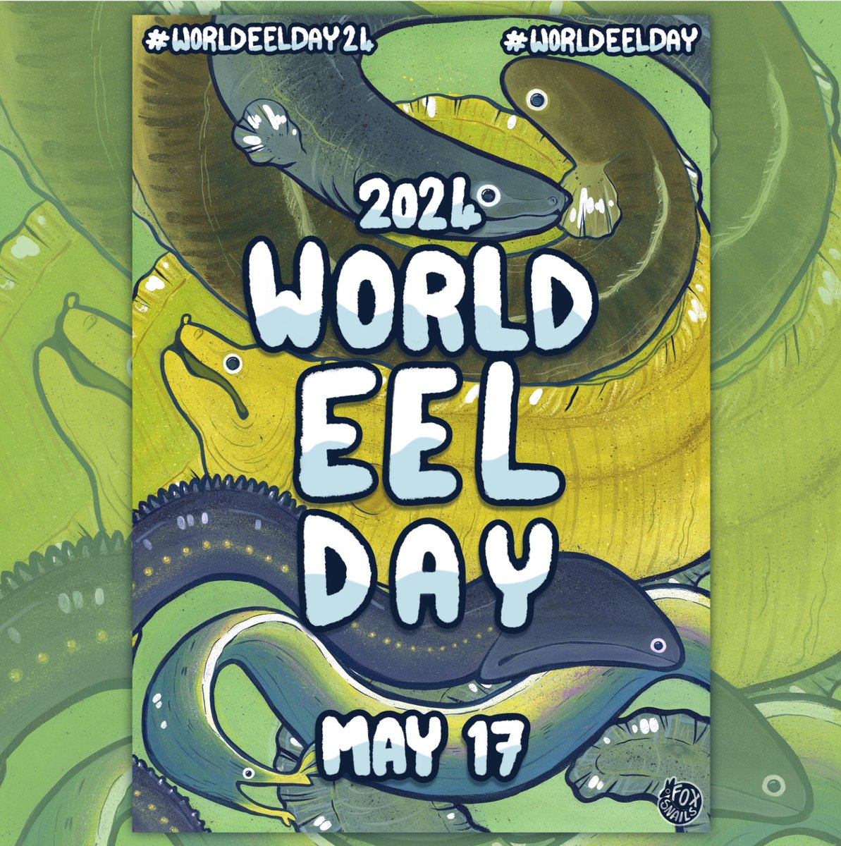 A huge eely thanks to everyone who has contributed or helped to spread word of World Eel Day! one week to go! we are trying to keep the website updated as the submission and event wriggle in! watch this space worldeelday.cargo.site #eels #worldeelday #worldeelday24