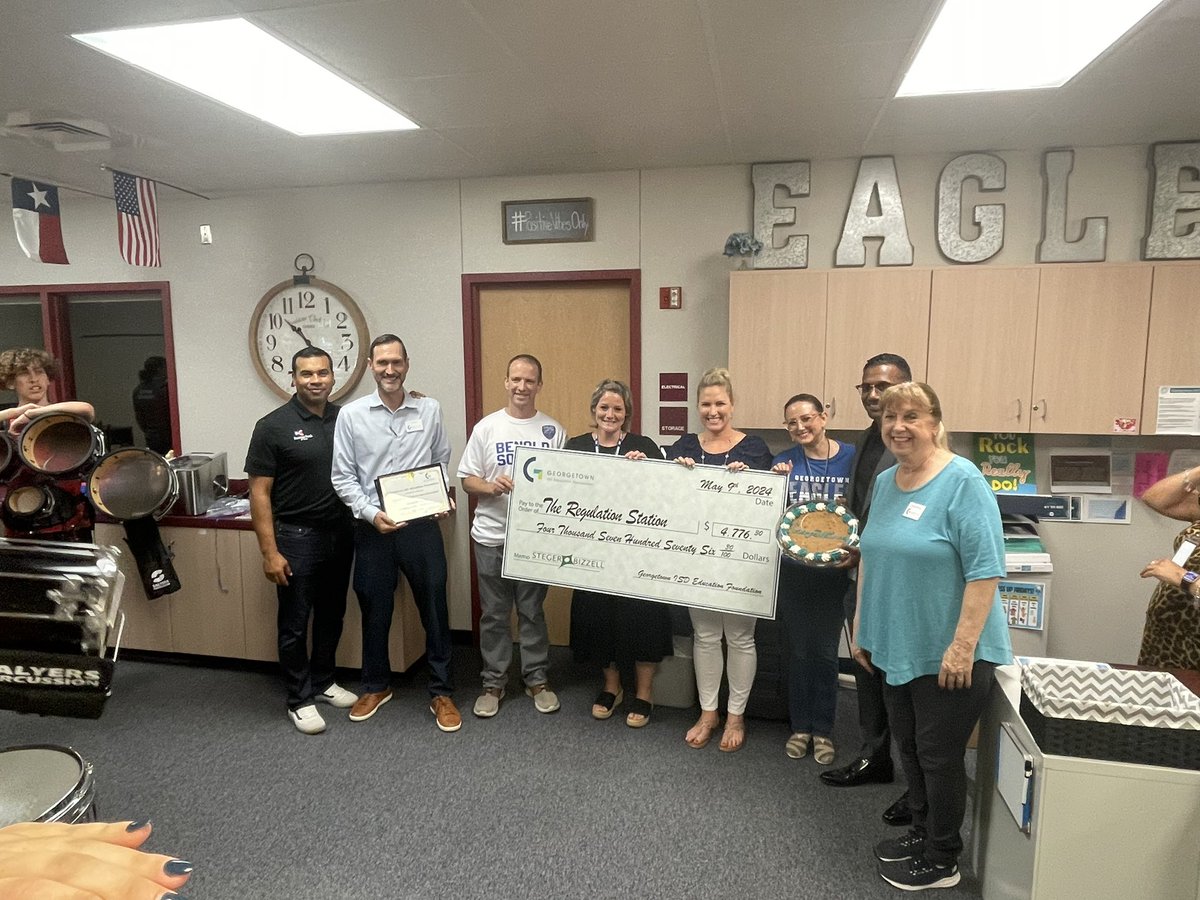 More than $66,000 in grants was handed out this week to teachers and staff in @GeorgetownISD during the annual Spring Grant Prize Patrol. Thanks to the drum line from @EastViewHS for drumming up the good vibes. (Get it? drumming…?! ) 😉 More information and pics coming soon!