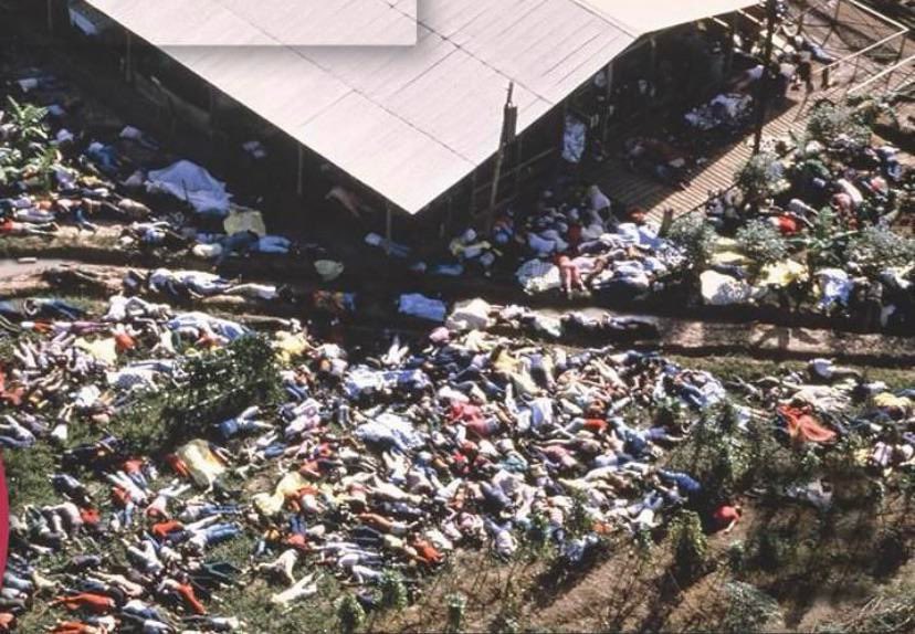 This is one of many images from the 1978 Mass Jonestown Cult Sucide.