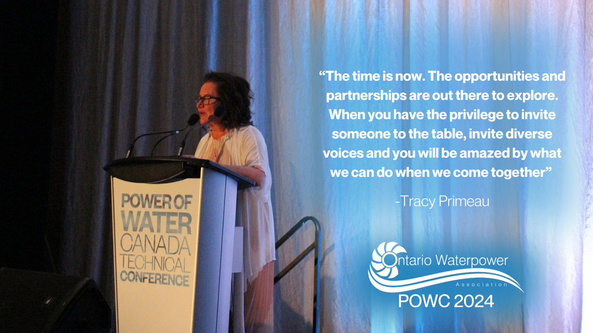 Ontario Waterpower Association (@onwaterpower) on Twitter photo A heartfelt thank you to <a href="/TracyPrimeau/">Tracy Primeau</a> for being our gala keynote speaker. Tracy is shaping the #energy sector of the future and leads by example through honouring and advocating for the unique and innate gifts women have to offer the world.
#POWC2024 #Waterpower #Conference A heartfelt thank you to <a href="/TracyPrimeau/">Tracy Primeau</a> for being our gala keynote speaker. Tracy is shaping the #energy sector of the future and leads by example through honouring and advocating for the unique and innate gifts women have to offer the world.
#POWC2024 #Waterpower #Conference