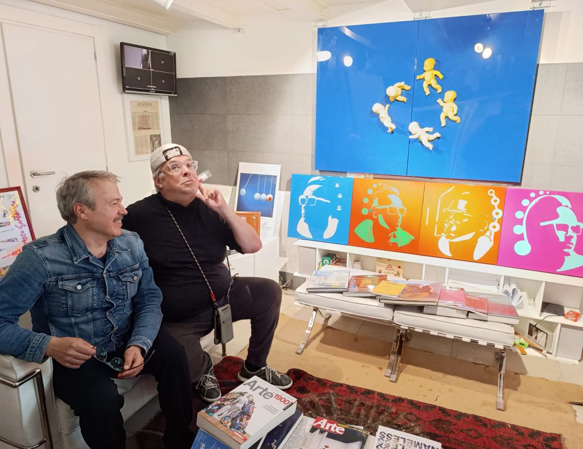 Deeply honored to host Lev Manovich at my atelier. Such an inspiring visit full of creativity and knowledge. #AtelierVisits#Inspiration