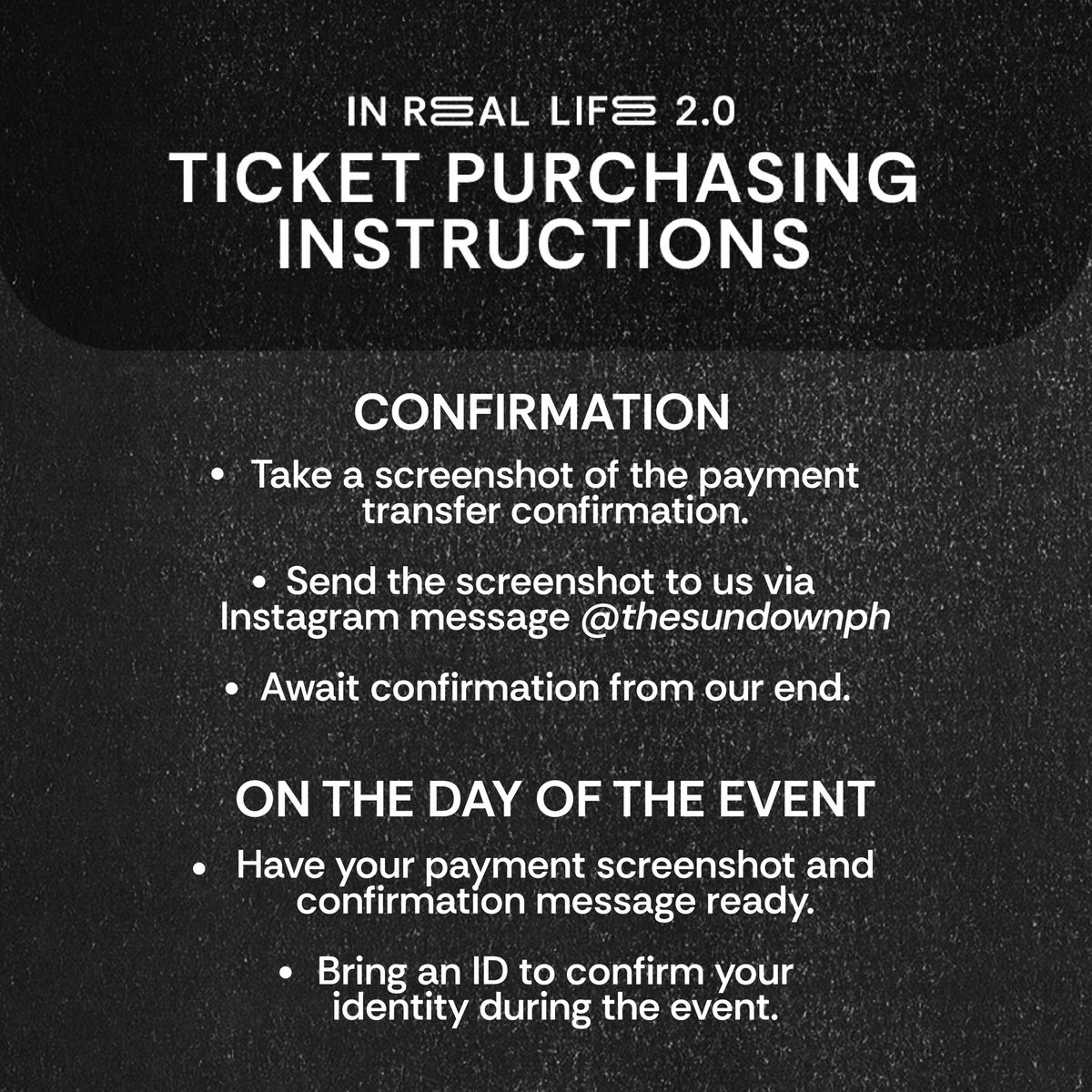 Happy 10th of May! The best time to purchase your tickets is today 😎 Surprise merch giveaway for everyone who buys their ticket on or before May 12!

The draw will happen on May 17, 2024, at <a href="/portal/">Portal</a>.cebu for In Real Life 2.0. Get your tickets now!! 🎟️