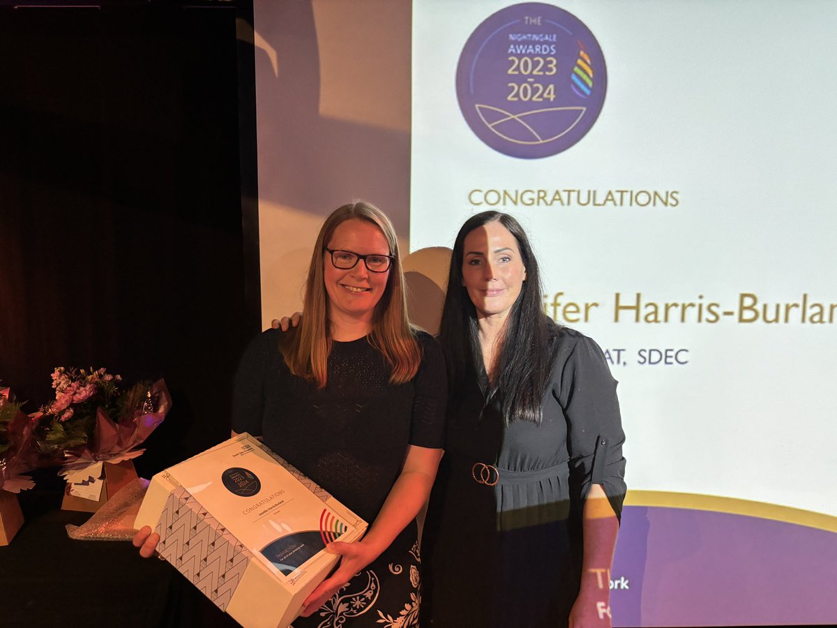 Well done to Jennifer Harris Burland for winning this year’s #SteesNightingale Staff Nurse/Midwife OPD Award #SteesNightingale