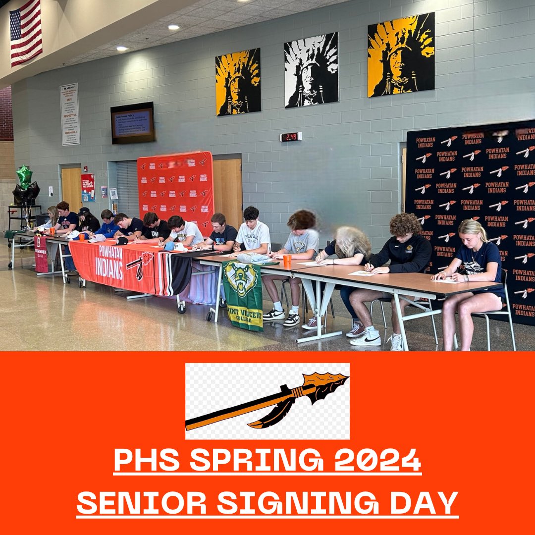 powhatanhsath's tweet image. Yesterday, we honored 13 of our 2024 senior athletes at their official signing day ceremony! We are so proud of their accomplishments during their athletic career and we can’t wait to see what they do at the next level #PHSstrong