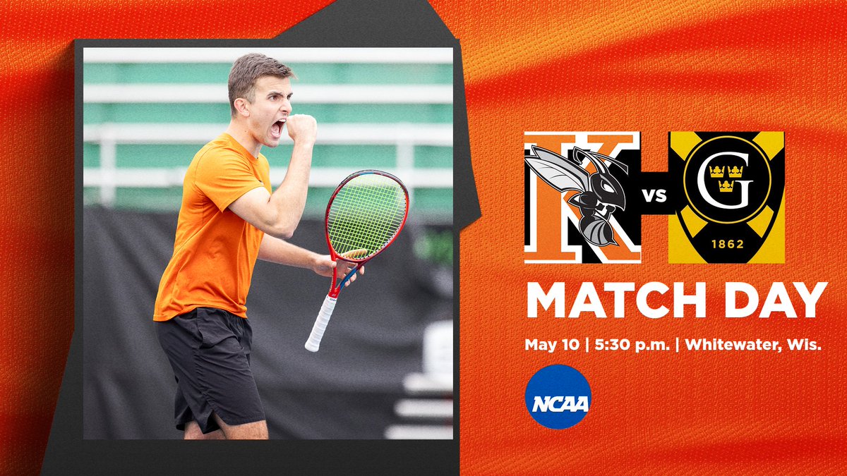 The @kzoomtennis team takes on Gustavus Adolphus in the first round of the NCAA Tournament! #GoHornets 🆚 Gustavus Adolphus 📍 Whitewater, Wis. ⌚️ 5:30 p.m. 🏟️ UW-Whitewater Outdoor Tennis Complex 📊 tinyurl.com/3ttc9zec