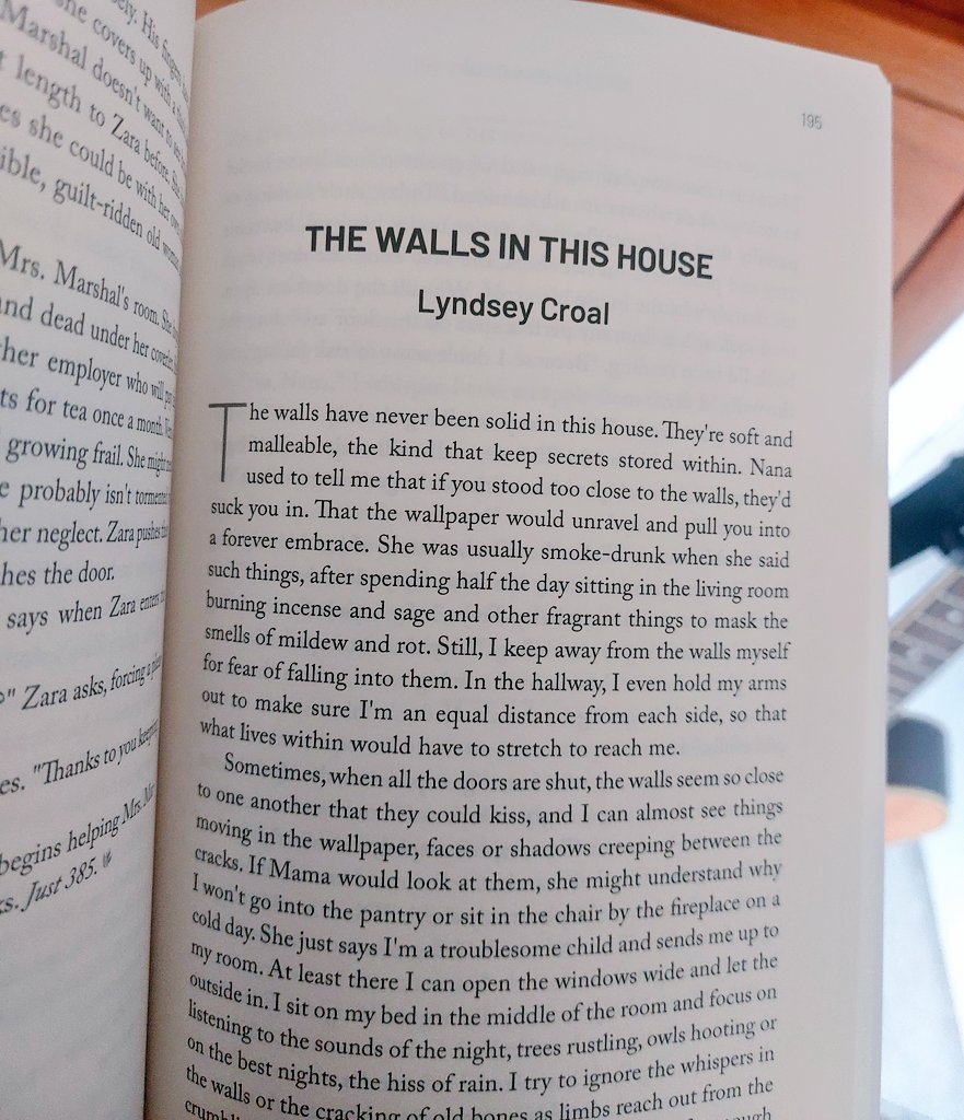 Exciting book post: my contributor copy of Why Didn't You Just Leave from @CursedMorsels, edited by @nadiabulkin & @omgjulia! The anthology includes my dark tale The Walls in This House, and here's a wee sneak peek of it 👀👇 Can't wait to read the other stories this weekend!🖤📚