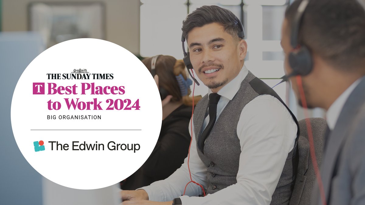 We’re thrilled to share that for the second year running The Edwin Group has been named in the ‘Sunday Times Best Places to Work’ in the UK 2024. eu1.hubs.ly/H092qcM0 #SundayTimesBestPlacetoWork #OneEdwin