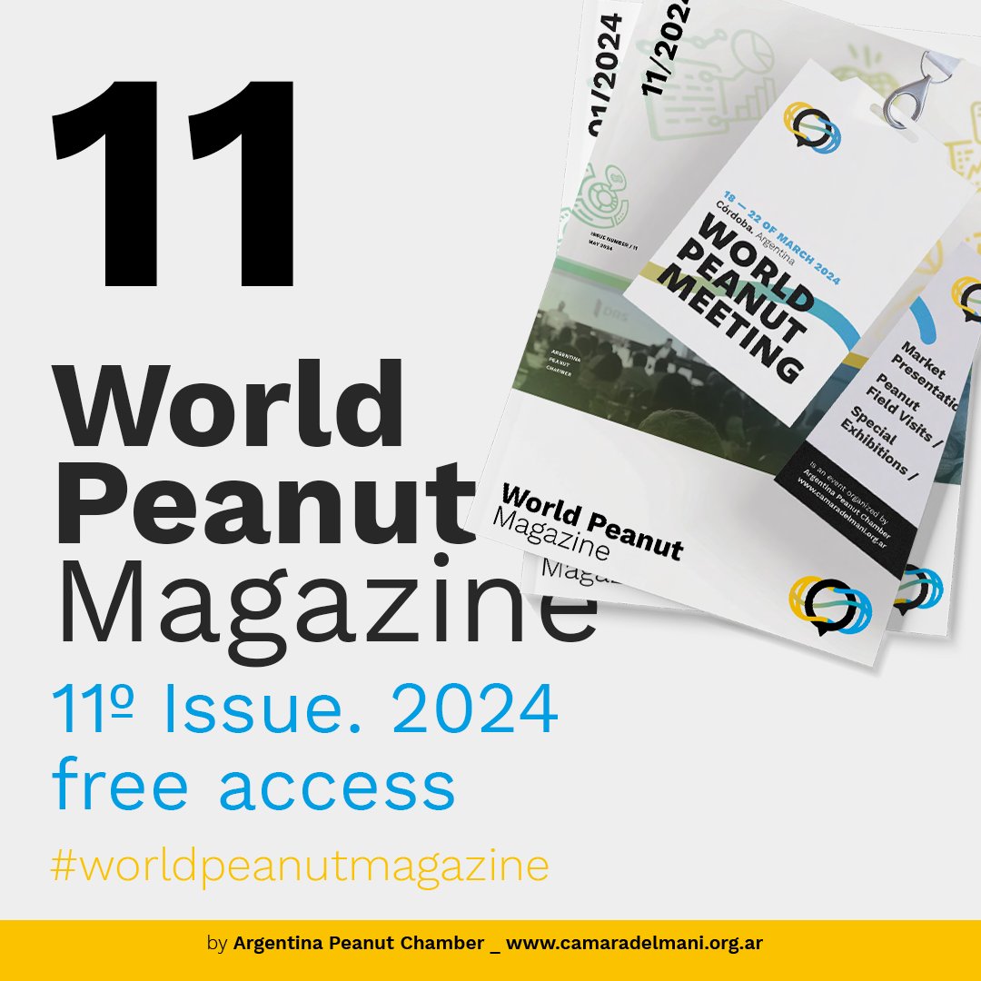 CamaradelMani's tweet photo. 🥜Ya se encuentra disponible la WORLD PEANUT MAGAZINE #11
📲Accedé GRATIS a todos los números: https://t.co/FIJFOu2Kas
Agradecemos el apoyo de nuestros sponsors ☺️
#WPMag #WPMagazine #peanutnews https://t.co/2QmExhV2xl
