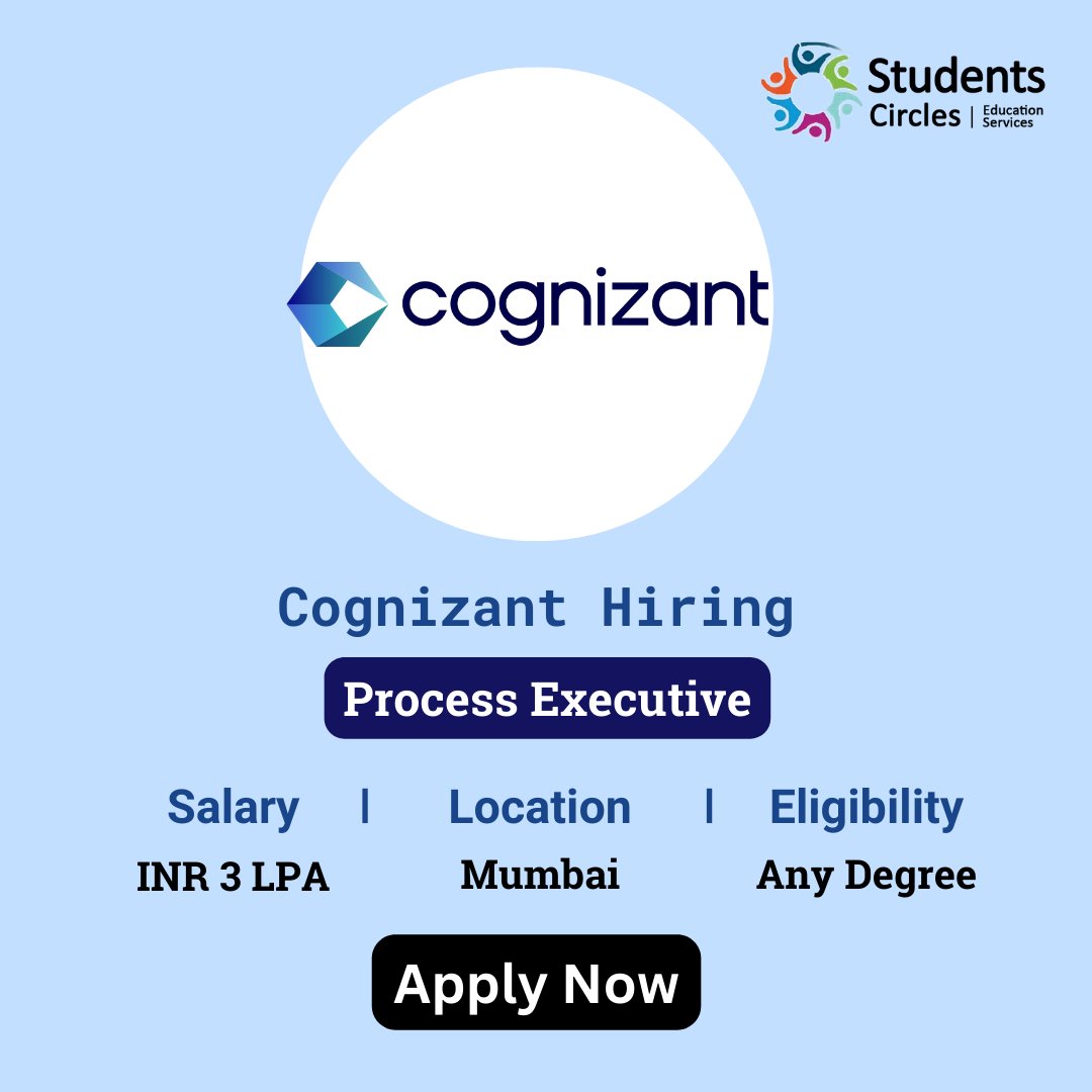 karthikpattadi's tweet image. 🚀 Exciting Opportunity Alert!  Join Cognizant&apos;s Off Campus Drive 2024 as a Process Executive! Are you ready to kickstart your career with a global leader in technology and consulting services? #Cognizant #OffCampusDrive #ProcessExecutive

🌐 APPLY HERE:  zurl.co/lXG6