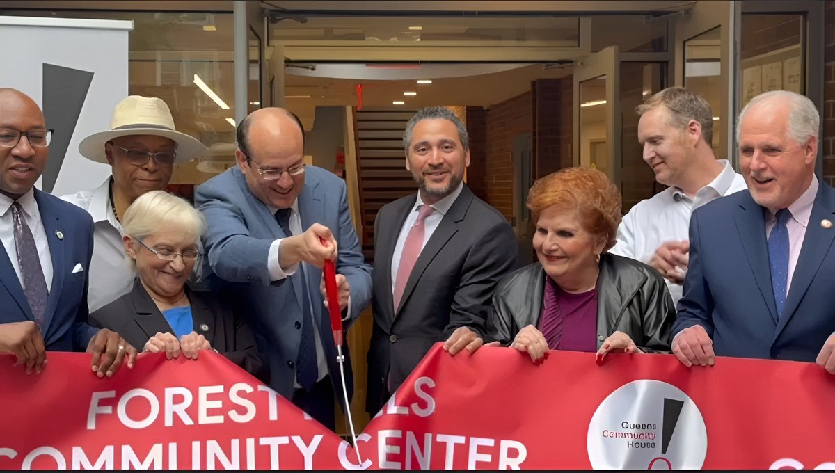 It was an honor to participate in my first ribbon-cutting ceremony as Acting President & CEO of @NYS_DASNY, standing alongside @QCHnyc for the unveiling of the renovated Forest Hills Community Center.