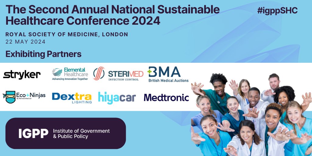 We are delighted to announce the Exhibiting Partners for The Second Annual National Sustainable Healthcare Conference 2024.

Find more information here: hubs.ly/Q02wNmfC0

#igppSHC #sustainablehealthcare #sustainability #healthcareinnovations