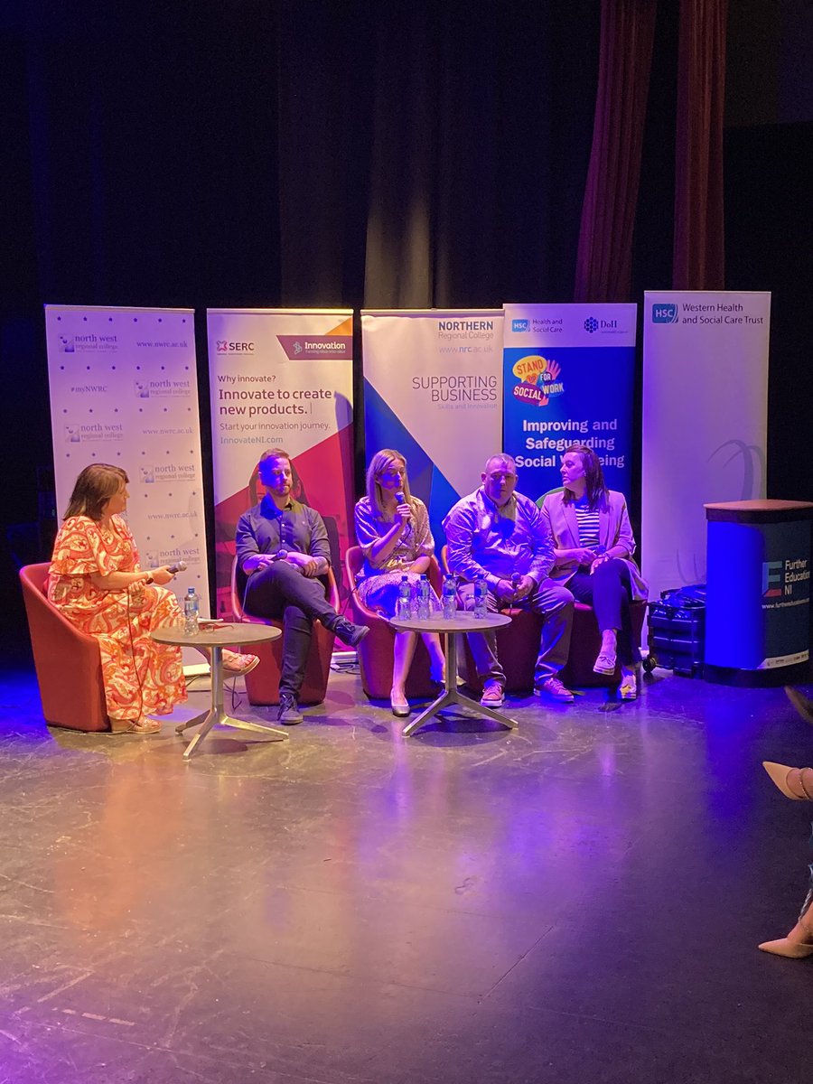 Our panel discussion is now underway at the @WesternHSCTrust celebration event. Thank you to the panel for sharing their experiences on the courses. @S_ERC @NRCCollege @Further_NI #feforme @nwrc_bsc @Economy_NI