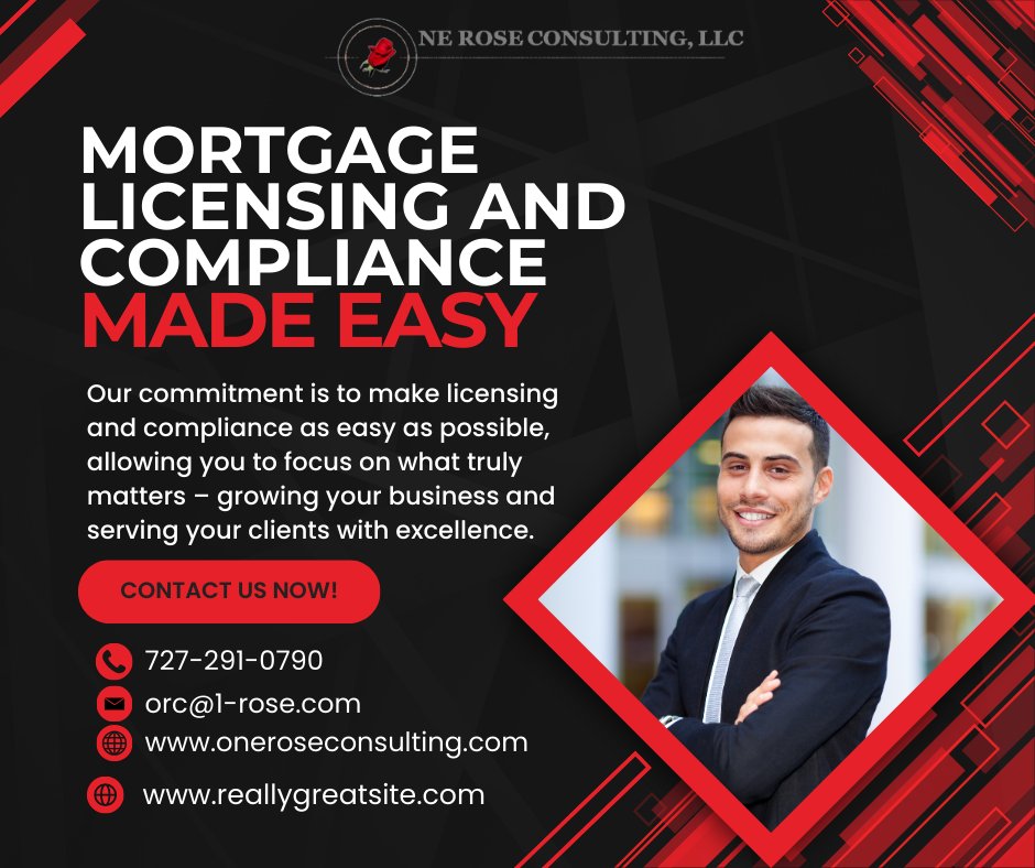 Experience the ease of compliance and excellence in licensing with One Rose Consulting, LLC – your trusted partner for a seamless mortgage journey. #ExpandYourStates #MortgageSuccess #MortgageCompliance #industryexperts #mortgageindustry #mortgagebroker #Mortgagelicensing #nmls