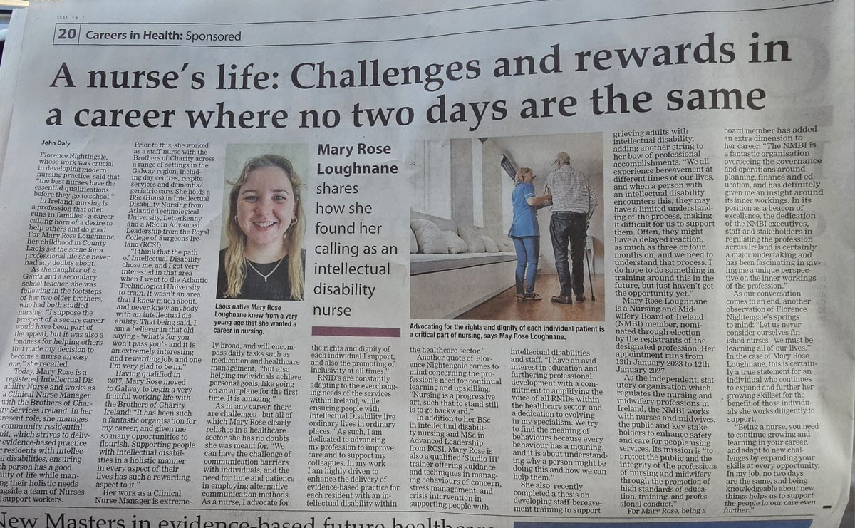 Lovely piece in the Irish Examiner featuring Mary Rose Loughnane who is a Clinical Nurse Manager in our West region